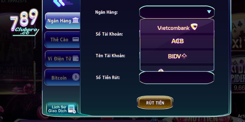 Rút Tiền 789club - Thao Tác Nhận Thưởng Dễ Dàng Và Nhanh Chóng 2 Thao tác rút tiền 789club cho nhiều phương thức