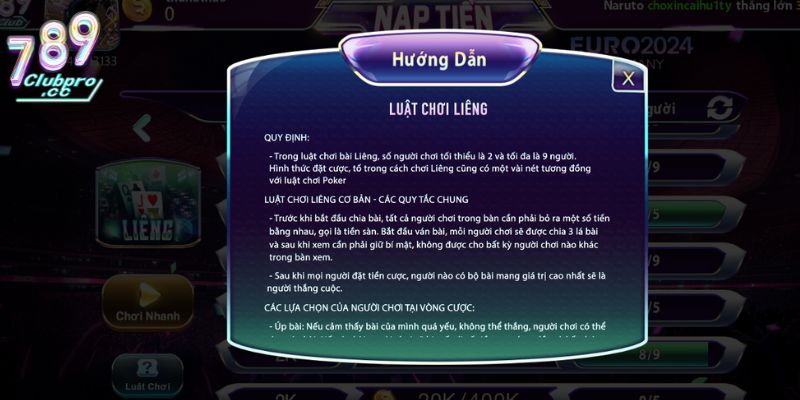 Tìm hiểu luật chơi liêng online tại 789club